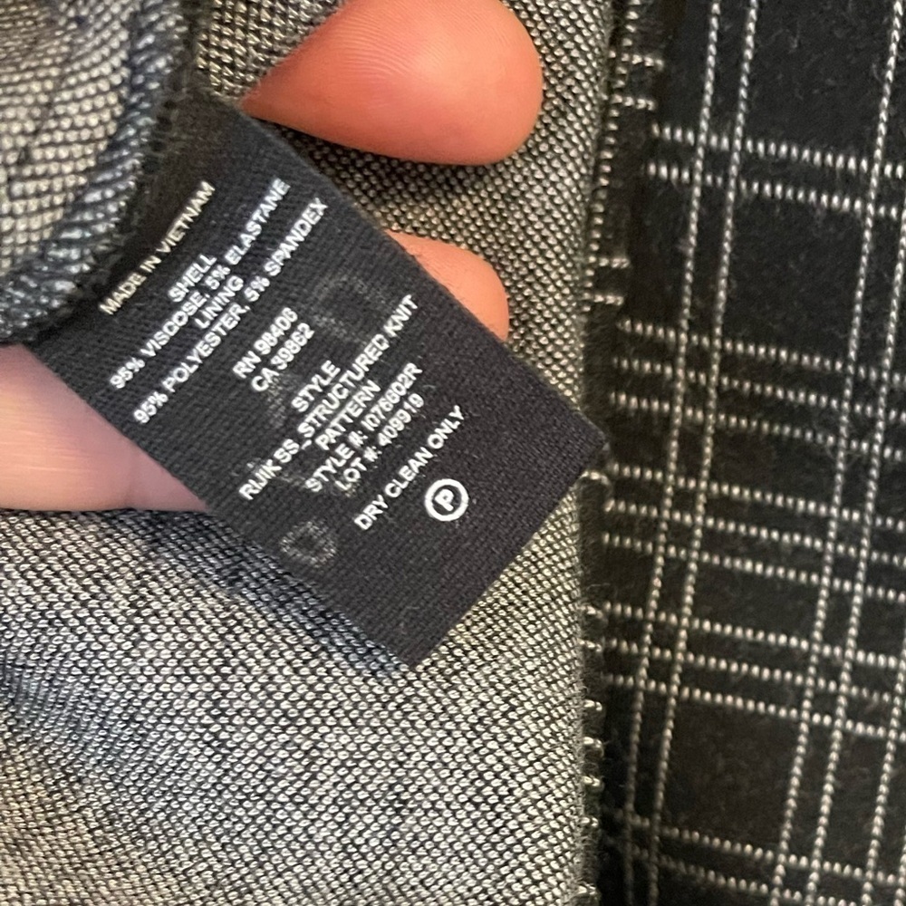 Theory Rijik Black Plaid white stripe Dress 4 academia old money quiet luxury - Picture 6 of 7